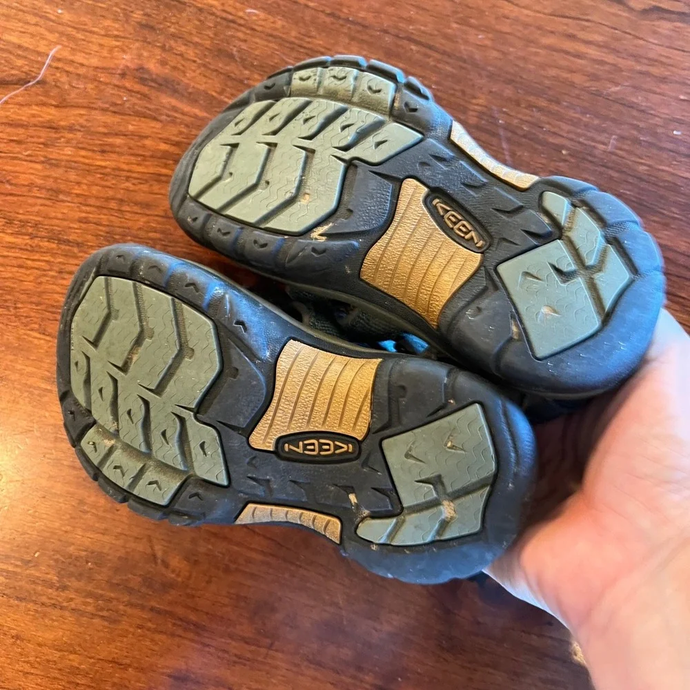 Keen Newport H2 Kids Teal Tan Waterproof Sport Sandals Hiking Shoes- sz 11